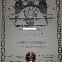 My 32nd Degree Certificate