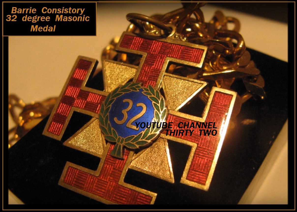 Barrie Consistory Masonic Medal 32 Degree Medallion THIRTY TWO